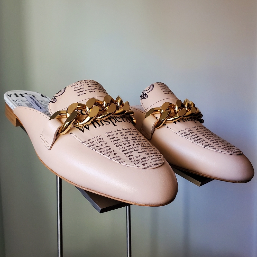 John Galliano Chain Leather Loafers